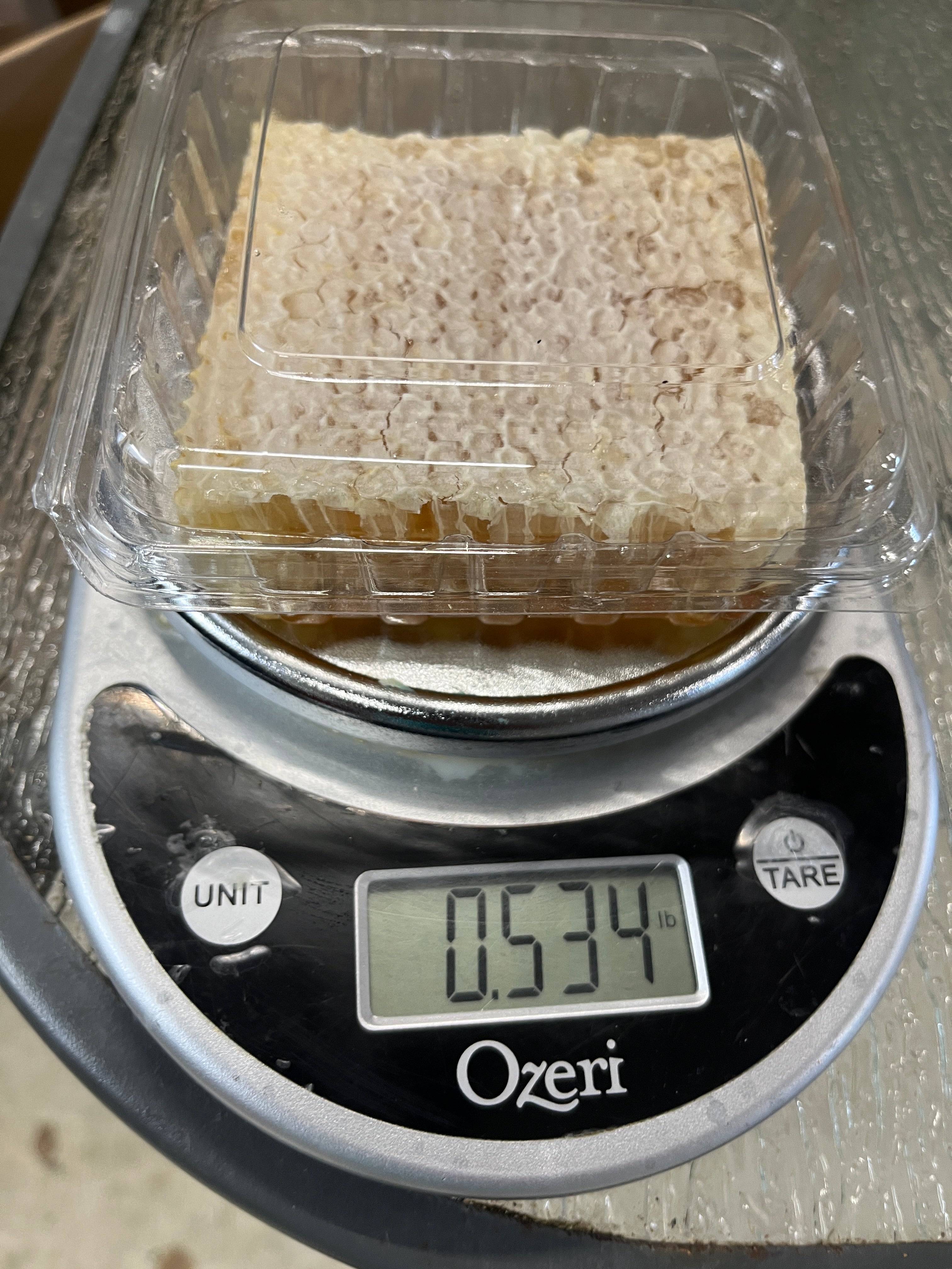 Raw Honey with Cut Comb – 3 lb Glass Jar
