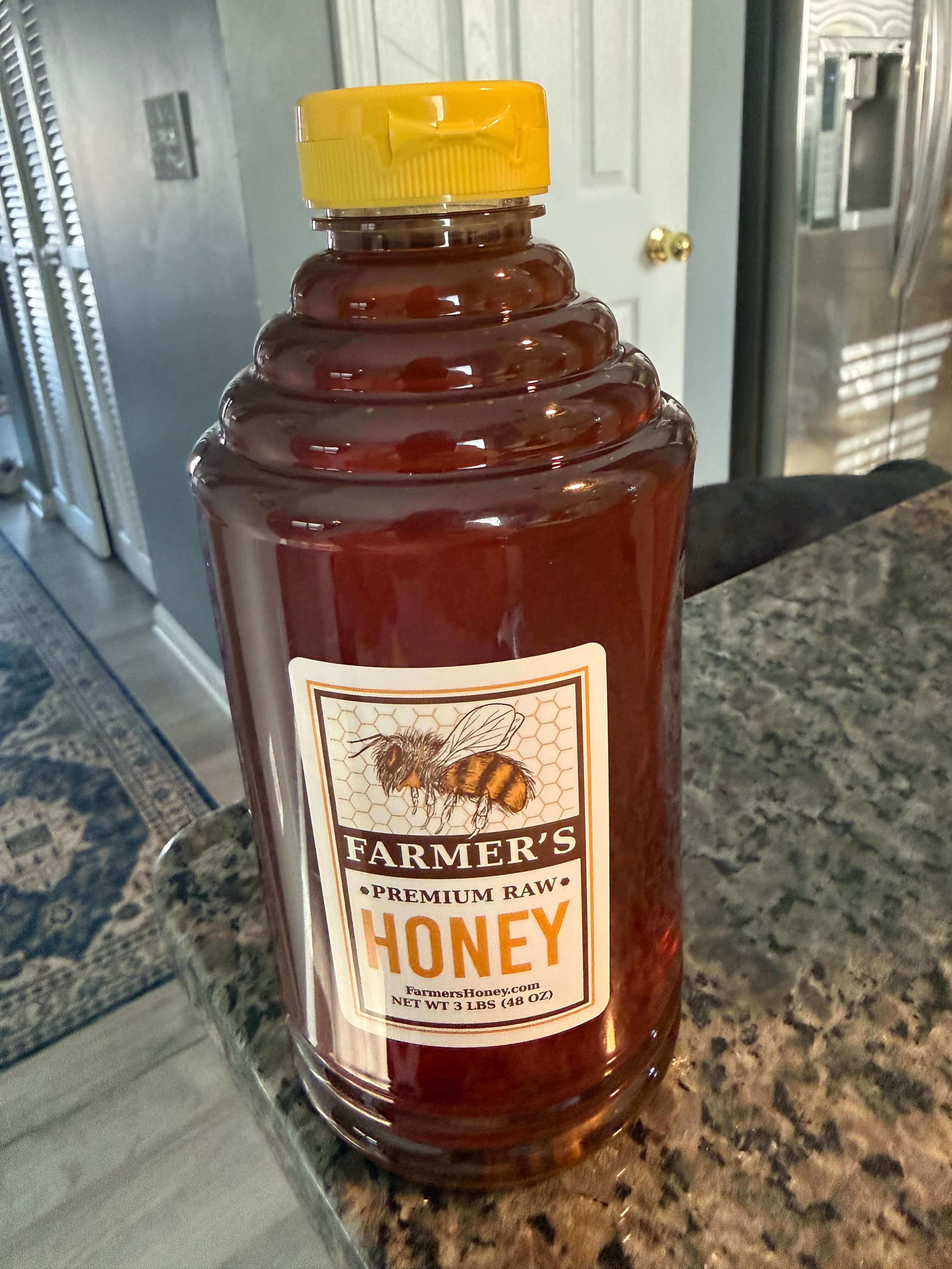 Raw Honey – 3 Pound Glass or Squeeze Jar
