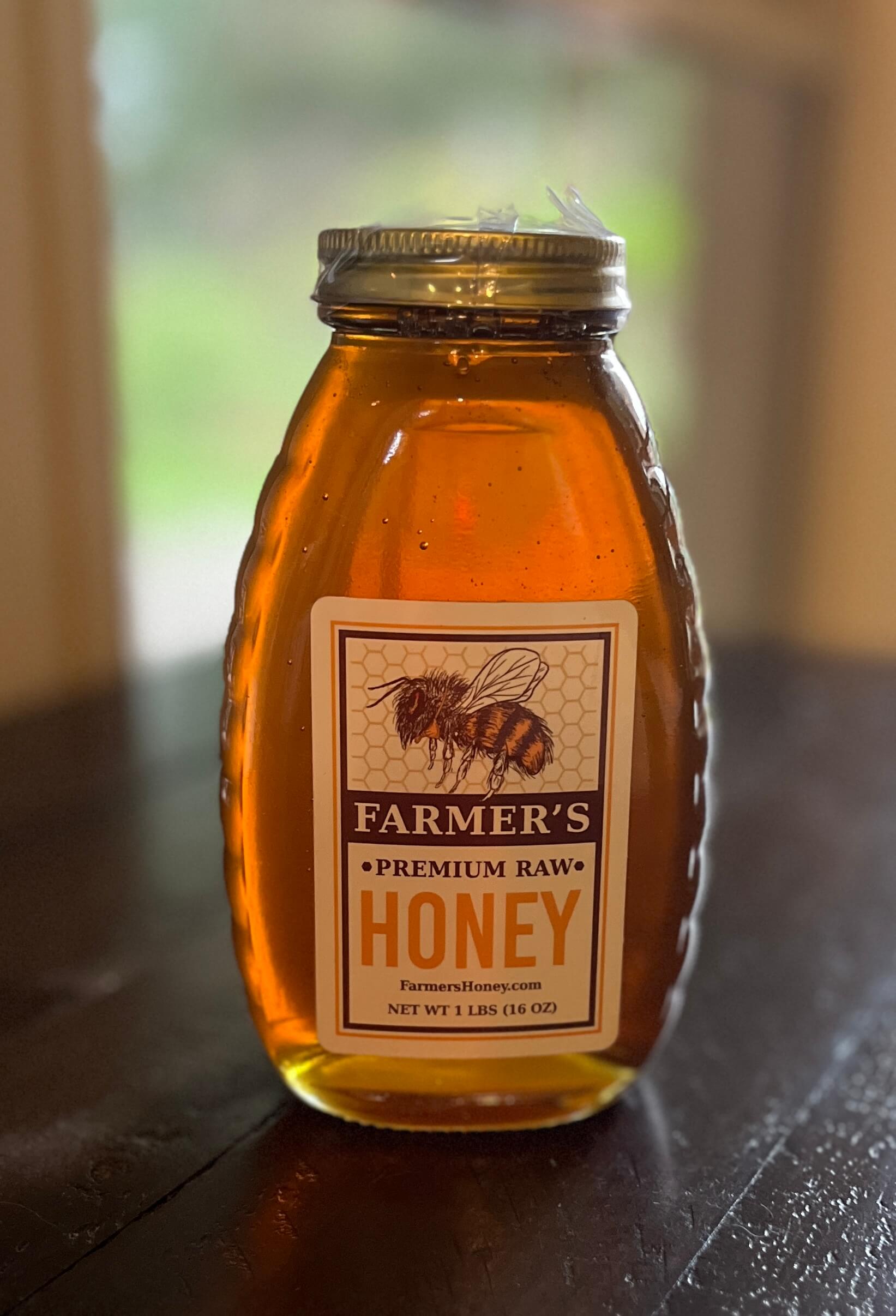 Raw Honey – 1 Pound Glass or Squeeze Jar